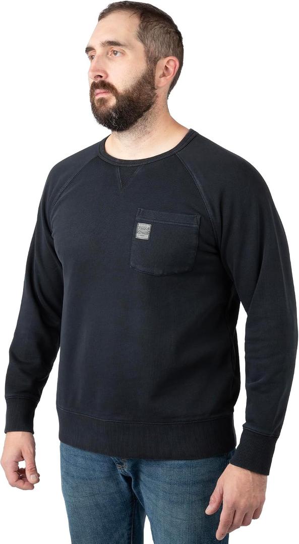 Field & Stream Men's Holloa Garment Dyed Crew (Black, M)