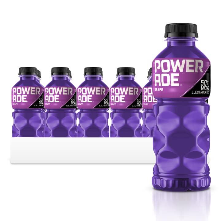 POWERADE Sports Drink Grape, 20 Ounce (Pack of 24), Best By: Oct 06 2025