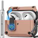 3 x Compatible with AirPods Pro 2nd/1st Generation Case Cover,with Cleaner kit,Automatic Snap Switch Secure for iPod Pro Charging Case (USB-C/Lightning Cable) (2023/2022/2019)