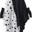 Beita Cruella Devil Costume Women Dress Cosplay Outfit for Halloween (XX-Large)