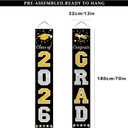 DAZONGE Graduation Decorations 2026, Black & Gold Class of Decorations 2026, Graduation Porch Banners for Any Schools or Grades Party Supplies