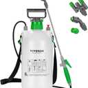 VIVOSUN 1.6 Gal/6L Pump Sprayer, Garden Water Sprayer for Plants, Weeds & Lawn Care, with 3 Nozzles, 50'' Long Hose & Pressure Relief Valve