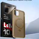 LeYi Phone Case for iPhone-11 Gold, for Magsafe with Stand [ Kickstand Ring Holder] Cover Funda para iPhone 11 Women Man Magnetic Mag Safe Rugged Military Grade Protective Slim ipone 11case, Gold