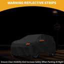 Car Cover Waterproof All Weather Sun Rain Protection Full Exterior Cover for Subaru Crosstrek Black with Left Side Zippers