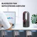 4 x KONSIDEN Desk Fan Bladeless, 11.8 Inch Office Fan Small, Quiet, 3 Speed Adjustment, Touch Control, Easy to Clean, Desk Fans Small Quiet, Ideal for Office, Living Room, Bedroom