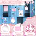 Gosodeny 15 Pieces Pink Bow Locker Accessories for Girls with Pink Bow Magnetic Coquette Mirror Bow Whiteboard Schedule Pen Holde Organizer for Locker Decor Back to School Essentials