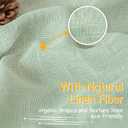 YoungsTex Sage Green Linen Semi Sheer Curtains 63 Inch Length for Living Room, Rustic Light Filtering Window Drapes Boho Textured with Rod Pocket Back Tab for Bedroom, 2 Panels, 52 X 63 Inch