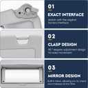 Right Passenger Side Sun Visor for Honda Civic 2006 2007 2008 2009 2010 2011 EX LX Sedan SI Coupe, Replace for 83230-SNA-A01ZA Gray, Without Light