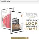 MCS Trendsetter 28x34 Poster Frame, Display Pictures 24x30 With Mat or 28x34 Without Mat, Vertical & Horizontal Wall Hanging Large Picture Frame for Photos & Posters, Black (1-Pack)