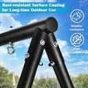 HeyZoo Swing Sets for Backyard, 40 Inch Flying Saucer Swing with 440lbs Capacity Heavy Duty A-Frame Metal Swing Stand, Play with 8 Modes 4 Colors LED Lights for Kids Adults Playground Outdoor