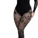 Women Fishnet Bodysuit Mesh Badydoll Soft Nightwear Lingerie One Piece Outfit (Black, S)