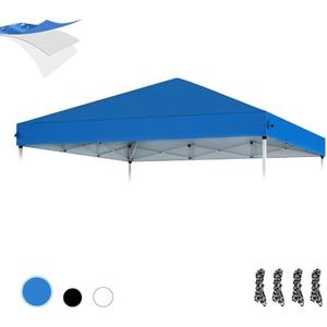 10×10 Canopy Replacement Top, Pop Up Canopy Replacement Tent Cover for Straight Leg Frame, Waterproof Canopy Top Cover for Garden Patio Camping (Top Only)(Blue)