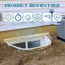 Vercraft 2 Pcs 39"L x 16"W Basement Window Well Covers with Mounting Clip Heavy-Duty Clear Polycarbonate Egress Window Cover Outside All-Weather Against Debris UV Resistant Protects Tear-Resistant