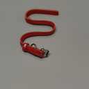 CollarDirect Reflective Rolled Leather Dog Collar, Soft Padded Round Puppy Collar, Handmade Genuine Leather Collar Dog Small Large Cat Collars 13 Colors (12-15 Inch, Red Smooth)