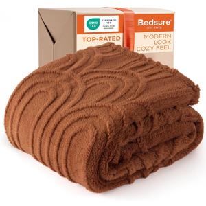 Bedsure GentleSoft Pink Throw Blankets for Women - Super Soft Cozy Fleece Christmas Throw Blankets for Women Girls, Pink Christmas Decor Gifts for Home, Room, Office, Dusty Rose, 50x60 Inches