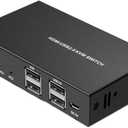YXX7XY USB KVM Switch HDMI Splitter Switch Support 4K@60Hz 2 in 1 Out with USB Keyboard and Mouse Switch