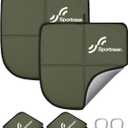 Sportneer Sitting Pad, Lightweight Waterproof Folding Seat Pad for Backpacking, 15.75'' x 15.75'' Portable Camping Seat Mat for Hiking, Picnics & Outdoor Use (2 PCS, Army Green)