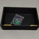 CUTHOLLOW Doorbell Chime Cover Box Plate for Wall Inside, Aesthetic Wooden Doorbell Cover for Home Upgrade Outdoor Indoor, Universal Fit and Easy to Install Decorative Modern Doorbell Box Only, Black