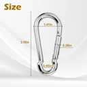 10 PCS Heavy Duty Carabiner Clips, 1360lbs 304 Stainless Steel Carabiners,3.16 inch D-Ring Snap Hook Keychain Spring Clips for Gym,Plant Hanging, Outdoor Camping, Hiking.