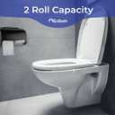  Commercial Toilet Paper Dispenser Wall Mount, Double (2 Roll) Locking Toilet Paper Holder (Black), Compact Two Roll, Side by Side Design Tissue Paper Dispenser