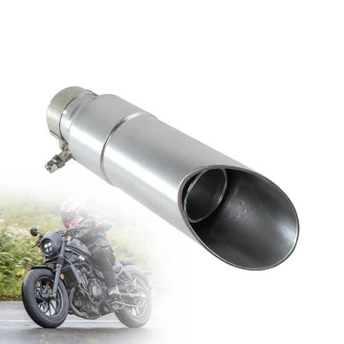GP318B Steel Exhaust Muffler Pipe - Compatible with 2017-2021 Honda Rebel CMX500, 9-Inch Clamp-On Silver Muffler, Aggressive Sound, Direct Fit Replacement