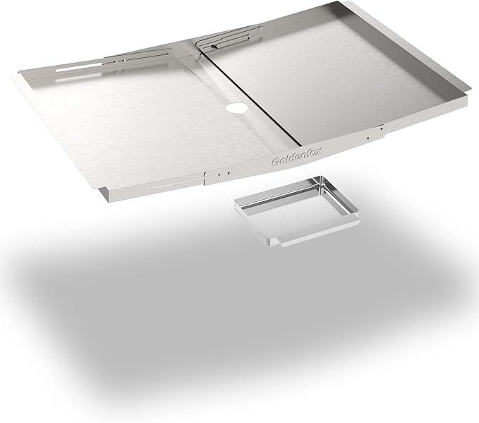 Grill Grease Tray Replacement for Dyna Glo With Catch Pan- Adjustable Grease Drip Pan Replacement, Bottom Grease Tray for Gas Grill Models from Nexgrill, Expert Grill, BHG and More (Width 24"-30")