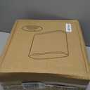 IEEK 12 Liter Rectangular Plastic Trash Can with Press Top Lid,White Modern Wastebasket Thin Trash Cans,3.2 Gallon Garbage Container Bin for Bathroom,Bedroom,Kitchen,Office and Powder Room