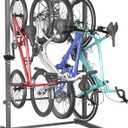 TORACK Garage Freestanding Hanging Bike Stand for Garage, Heavy Duty 4 Bikes Vertical Bike Storage Stand Floor Bike Storage Rack