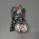 4 x SAMSFX Fishing Heavy Duty Anti-Slip Serrated Edge Scissors Saltwater Freshwater Braid Scissors Braided Line Cutter with Plastic Belt Case Sheath Kit (Enlarge Finger Hole, Gray & Orange Handle)