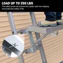 New Upgraded Adjustable Silver Ladder Jacks 2 Pack for Scaffolding Platform