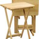 Winsome Wood Alex Snack Table Natural Set 5 Pc, 25.98 inches