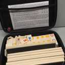 Rummy Cube 6 Player Edition with 6 Wooden Racks/Trays, 160 Large Numbers Rummy Tiles Set with Zippered Case, Rummy Travel Game Set with 6 Tiles Holders - Classic Board Games for Family Adults Kids