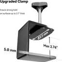 Foldable Dog Grooming Arm with Clamp: Adjustable Height 26"-40", Dog Grooming Table Arm with Hammock and No-Sit Holder, Grooming Restraint for Small Medium Dogs at Home or Salon