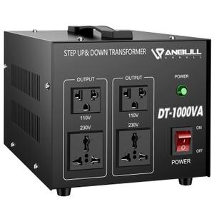 ANBULL DT-1000W Voltage Transformer Converter, 110V to 220V, 220V to 110V Step Up/Down Power Converter, Heavy Duty Voltage Converter 50-60Hz