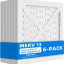 Chenzhit (6 Pack) 14x14x1 Furnace Air Filters, MPR 1200 & FPR 7, MERV 11 Pleated Air Filter (Actual Size: 13.75x13.75x0.75 inch)