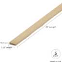 Poplar Wood Strips 1/4" x 1-1/4" x 36", Pack of 5