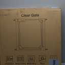 Clear Baby Safety Gate for Stairs,29.52-37.79" Wide, 30" Tall Pressure Mounted Acrylic Pet Gate, Easy Walk Through Auto Close Child Gate for Doorways and House,29.52-37.79"