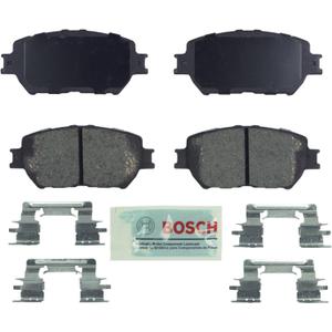 BOSCH BE908H Blue Ceramic Disc Brake Pad Set With Hardware - Compatible With Select Lexus GS300, IS250; Toyota Camry; FRONT