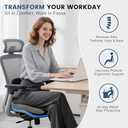 Seat Cushion for Office Chair, Wedge Car Seat Cushion, Memory Foam Truck Seat Cushion for Sciatica Tailbone Pain Relief, Long Driving, Coccyx