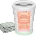 Lagute Towel Warmer for Bathroom, 3-Level Timer, Warning Alarm & RGB Light, Auto Shut-Off, 20L Heating Bucket for Bathrobe, Blanket, Ideal for Gifts, White