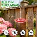 2 Pack Hummingbird Feeders for Outdoors Hanging with 30 Feeding Ports Saucer Humming Bird Feeder with Integrated Ant Moat Bee-Proof Leak-Proof No Drip, Easy Cleaning and Refill