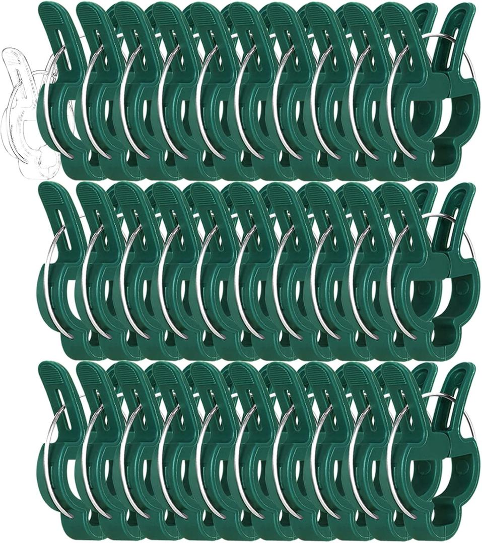 Yinghezu 30 Pcs Large 1-3/4 inch Plant Support Clips,Flower and Vine,Garden Tomato Plant Support Clips for Supporting Stems,Vines Grow Upright Climbing,Tool for Straightening,Tomato Cage,Trellis.