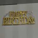 Novabright Glitter Champagne Gold Happy Birthday Sign Centerpieces for Table Birthday Party Decorations for Women Bday Birthdays Themed Celebration Party Supplies