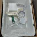 Stainless Steel Litter Box with Lid, 24" XL Extra Large High-Sided Metal Cat Litter Box for Multiple Cats, Anti-Leakage & Non-Stick, Easy to Clean, Includes 2 Scoops&Deodorizer Box, White