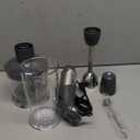 Mueller Multistick 5-in-1 Immersion Blender Handheld, 12 Speed Hand Mixer - Turbo Boost, Heaviest Duty Copper Motor, Titanium Blades Hand Blender, Milk Frother Wand, Whisk, Beaker, Chopper, Grey (Gray)
