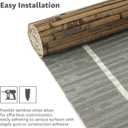 Art3d Natural Bamboo Wall Panel for Interior Wall Decor, Renewable Pole Wrap Wainscoting Paneling for Wall Ceiling Furniture Cabinet Office, 12 x 96 Inch - Dark Burned