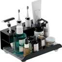 YOOLENS Quick Dry Electric Toothbrush Holder 4 Slots Metal Bathroom Counter Organizer for Toothpaste Razor Mouthwash, Black