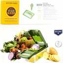 Veggie slicer 16 pieces vegetable slicer, veggie chopper, food chopper, onion cutter, hand operated multi functional, 16-Piece Multifunctional Veggie Slicer Set- (GREEN) new