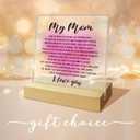 2 x Mom Gifts from Daughter Son, Mothers Day Gifts for Mom, Mom Birthday Christmas Grateful Valentines Gifts, Mom Acrylic Decor Plaque Sign, Best Mom Ever Gifts, Thank You Mom