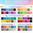 Goldwise Friendship Bracelet Kit, 16000 pcs with Seed Beads (2/3/4mm), Clay Beads, 7 Styles Letter Beads (A-Z), Variety of Charms, DIY Jewelry Making Crafts